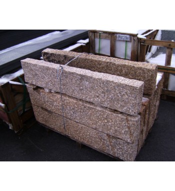 Palisaden Granit gelb gespitzt 8x20x100 cm