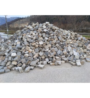 Pflastersteine Granit gebraucht 18x18-27x9 cm grau gemischt